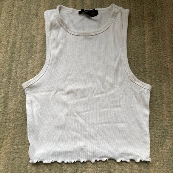 Forever 21 White Tank Top - Picture 1 of 3